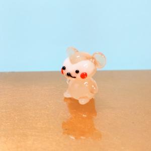 茶トラ　ガラス細工　ミニチュア ガラス細工 マドラー ネコ 茶トラ ミニチュア 雑貨 動物 : きた