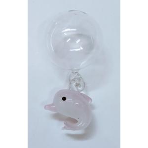 ガラス細工 浮き玉 イルカ ピンク ミニチュア ...の商品画像