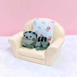 ガラス細工 ネコベット（M) 茶トラ ミニチュア 置物 雑貨 猫 小物 動物