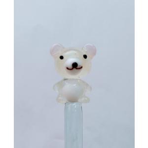 ガラス細工 マドラー ネコ 茶トラ ミニチュア 雑貨 動物 : きた