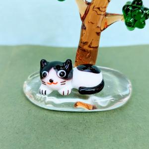 クローバー ミニチュア ガラス細工 植物 ディスプレイ用品