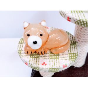 ガラス細工 お月見うさぎ（白）とお団子 ミニチュア 雑貨 置物 小物 秋