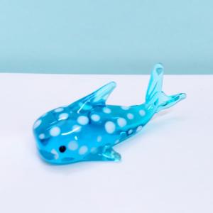 ガラス細工 マンタ（LL) グレー ミニチュア 置物 雑貨 水族館 海