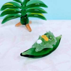 ガラス細工 温泉カッパ ミニチュア 置物 雑貨 河童 : きたのガラス工芸
