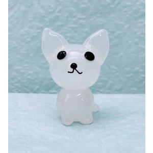 ガラス細工 カタツムリ（S) 青 ミニチュア 雑貨 置物 小物 雨 : きたの