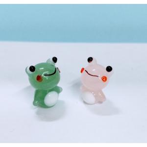 ガラス細工 ユリの花（2輪）ミニチュア 雑貨 置物 小物 花