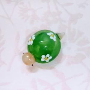 ガラス細工 ユリの花（2輪）ミニチュア 雑貨 置物 小物 花 : きたの