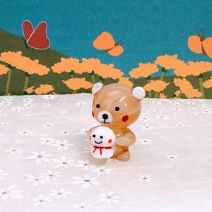 ガラス細工 リス（M) ミニチュア 置物 雑貨 小物 : きたのガラス工芸