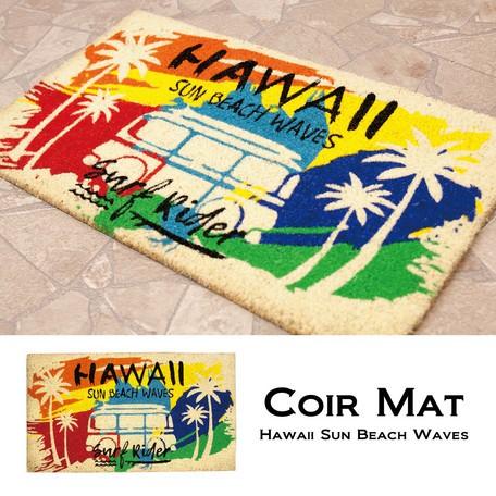 マット　玄関マット　レクト　コイヤーマット　Hawaii Sun Beach Waves　CR-re...