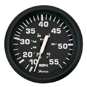 Faria 32810 Euro Speedometer (55 MPH) Pitot - 4", Black｜bic-store