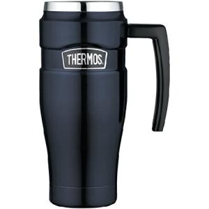 Thermos ステンレスキング 473ml ハンドル付きトラベルマグ 16オンス ブルー SK1000MBTRI4