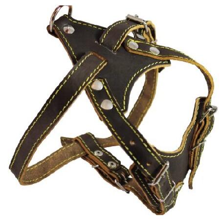 Real Leather Dog Harness, 24.5-28 Chest size, 3/4 ...