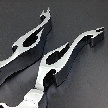 XKH- Motorcycle Chrome Flame Lever Compatible with...