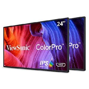 ViewSonic VP2468 24 Dual Pack Head-Only IPS 1080p Pro Monitor HDMI DisplayPort, DaisyChain by ViewSonic｜bic-store