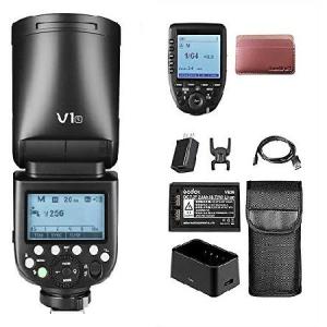 Godox V1-S TTL on-Camera Round Head Camera Flash and Xpro-S Wireless Trigger, 2.4G Wireless System and Full TTL Function, Compatible with Sony Cameras