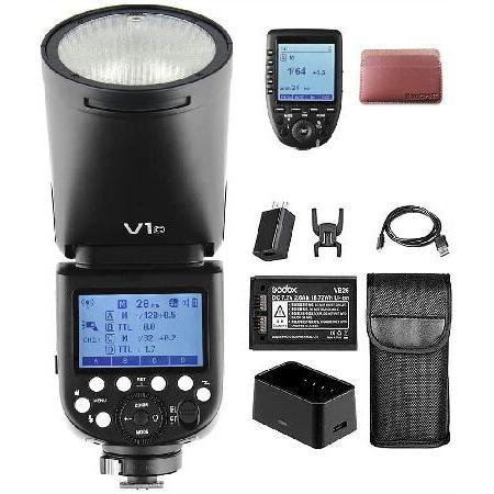 Godox V1-C TTL on-Camera Round Head Camera Flash a...