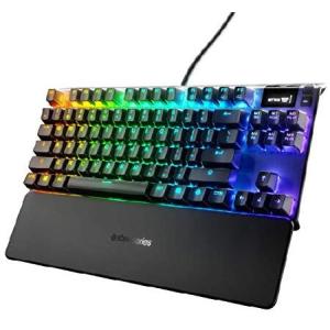 SteelSeries ゲーミングキーボード テンキーレス 赤軸 有線 英語配列 有機ELディスプレイ搭載 Apex 7 TKL US Red Switch 64646