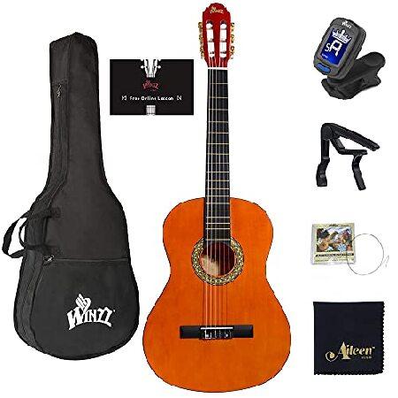 WINZZ 39 Inches Classical Guitar Full Size Beginne...