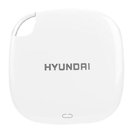 Hyundai 512GB ウルトラポータブルデータストレージ 高速外部SSD パールホワイト PC...