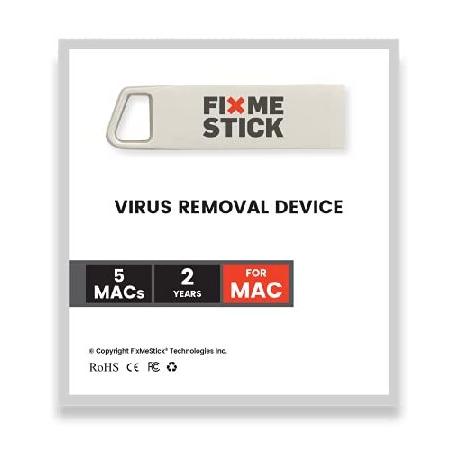 FixMeStick コンピューターウイルス除去スティック Apple Mac用 - 最大5台のAp...