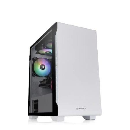 Thermaltake S100 TG Snow Edition ミニタワーPCケース スイングドア...