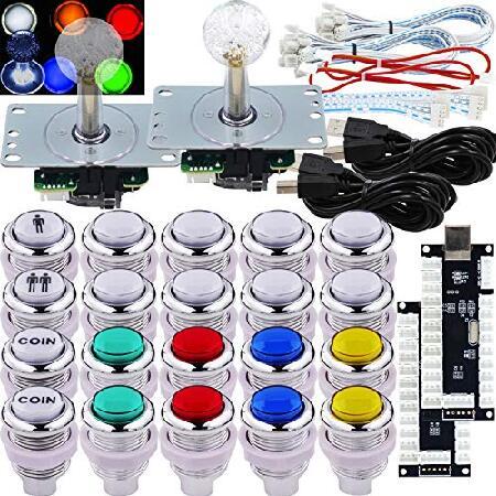 SJ@JX Arcade 2 Player Game Controller LED Buttons ...