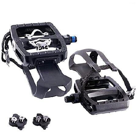Spin Bike Pedals Indoor Cycling Pedals Dual Platfo...