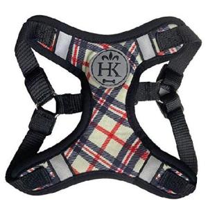 H＆K Scout LoPro Harness | London Plaid | Extra-Large | XL Dog Harness for Dogs 40-70lb | Easy Control Step-in Mesh Vest Harness with Reflective Strip｜bic-store