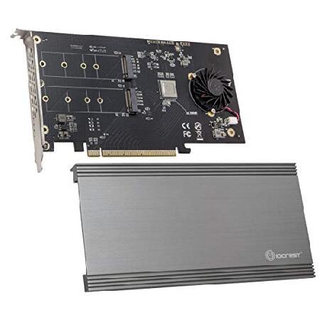 IO CREST デュアル M.2 NVMe ポート RAID から PCIe 3.0 x16 イン...