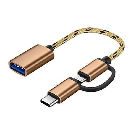 JAHH USB Hub 2 in 1 USB 3.0 OTG Adapter Cable Type...