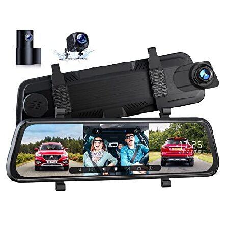3 Channel Mirror Dash Cam Front and Rear Inside/Ca...