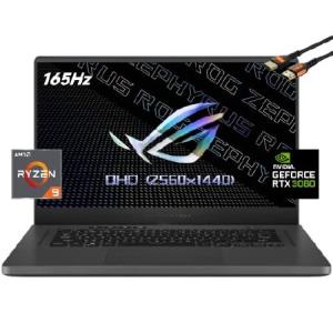 ASUS ROG Zephyrus G15 Slim Flagship Gaming Laptop, 15.6" 165Hz QHD (2560x1440) 100% DCI-P3 Pantone, AMD Ryzen 9 5900HS 8 Cores, GeForce RTX 3060, RGB｜bic-store