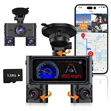 HUPEJOS V7PRO 3 Channel Dash Cam with 5GHz WiFi GP...