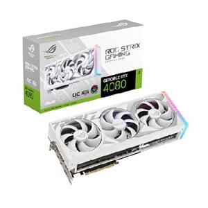 ASUS ROG Strix GeForce RTX(R) 4080 OCエディション ゲーミンググラフィックスカード ホワイト (PCIe 4.0 16GB GDDR6X HDMI 2.1a DisplayPort 1.4a)｜bic-store