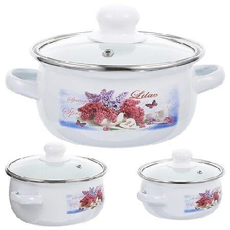 Kichvoe Restaurant Soup Pot 3pcs nonstick stock po...