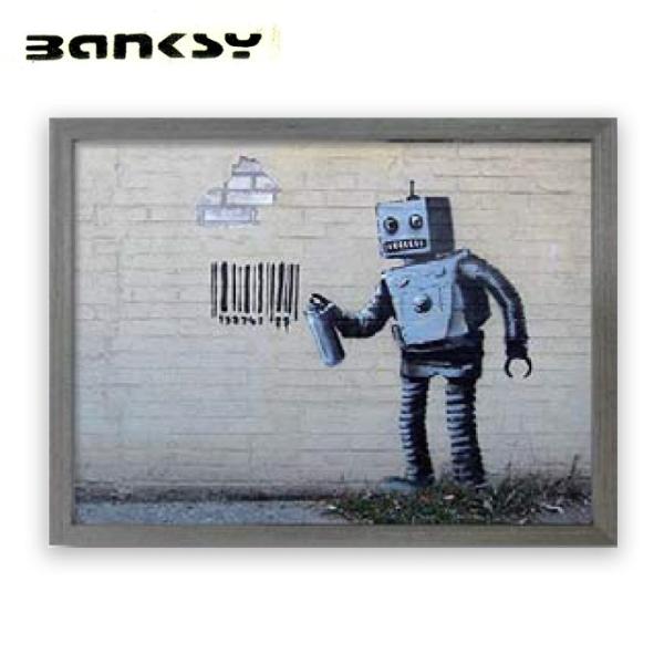 アート バンクシー Banksy Robot IBA-61732 絵画 アートフレーム 風刺画 スト...