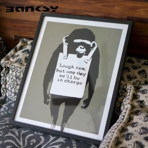 アート バンクシー Banksy Laugh Now IBA-61741 絵画 アートフレーム 風刺画 ストリートアート