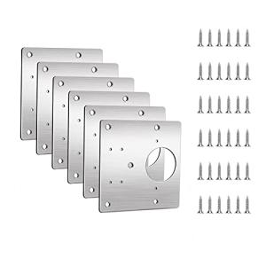 YIZUNNU 6ピースキャビネットヒンジ修理ブラケットステンレス鋼板ヒンジ修理キットキッチンドアヒンジ修理プレート