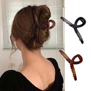 ALLMIRA ヘアクリップ 2個セット 大きめ しっかりとまる バンスクリップ へあくりっぷ 髪留め クリップ かみどめ クリップ オフィス 通勤