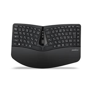 Perixx PERIBOARD-606JP エルゴノミクスキーボード ワイヤレス 調節可能パームレスト付 チルトホイール メンブレン
