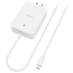 多摩電子工業 AC充電器 Lightningケーブル一体型 PD対応 TAP116LCW MFi認証 過電流 過電圧保護機能搭載安全設計 通電表示LE