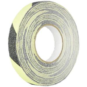セーフラン 蓄光滑り止めテープ 蓄光トラ 25mmx18m 表面鉱物粒子 転倒防止 厚さ0.8mm