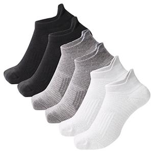 mujina スポーツソックス 靴下 メンズ くるぶし 滑り止め 衝撃吸収 速乾 通気性 靴ずれ 防止 抗菌 防臭 3足組 24-28cm 自転車 ラン