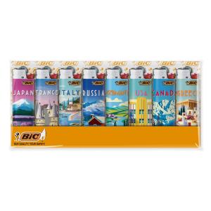 bic 公式 bic ライター 柄 使い捨てライターポストカード柄 8本｜bicjapanec