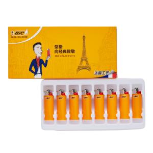BIC ライター  J25 ミニ オレンジ 8本入 箱セット
