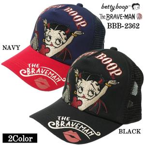 THE BRAVEMAN×BETTY BOOP ベティ・ブープ ツイルメッシュキャップ 帽子 bbb-2362｜bicks-market