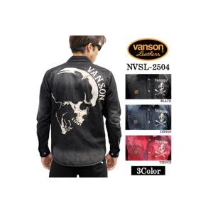 VANSON TWILL L/S SHIRT バンソン ツイル 長袖シャツ nvsl-2504