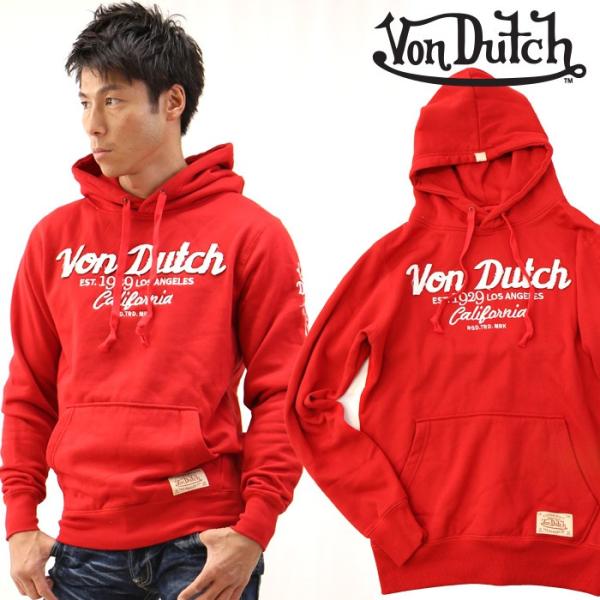 Von Dutch ボンダッチ プルオーバーパーカー 赤 pohd24