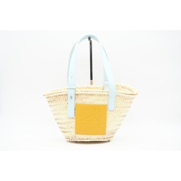 ★3日以内返品可★ 極美品 LOEWE ロエベ ヤシの葉&amp;カーフ バスケットバッグ スモール 327...