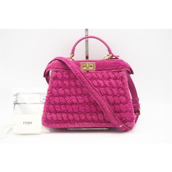 ★3日以内返品可★ 美品 FENDI フェンディ ピーカブー アイシーユー スモール ボア 2WAY...